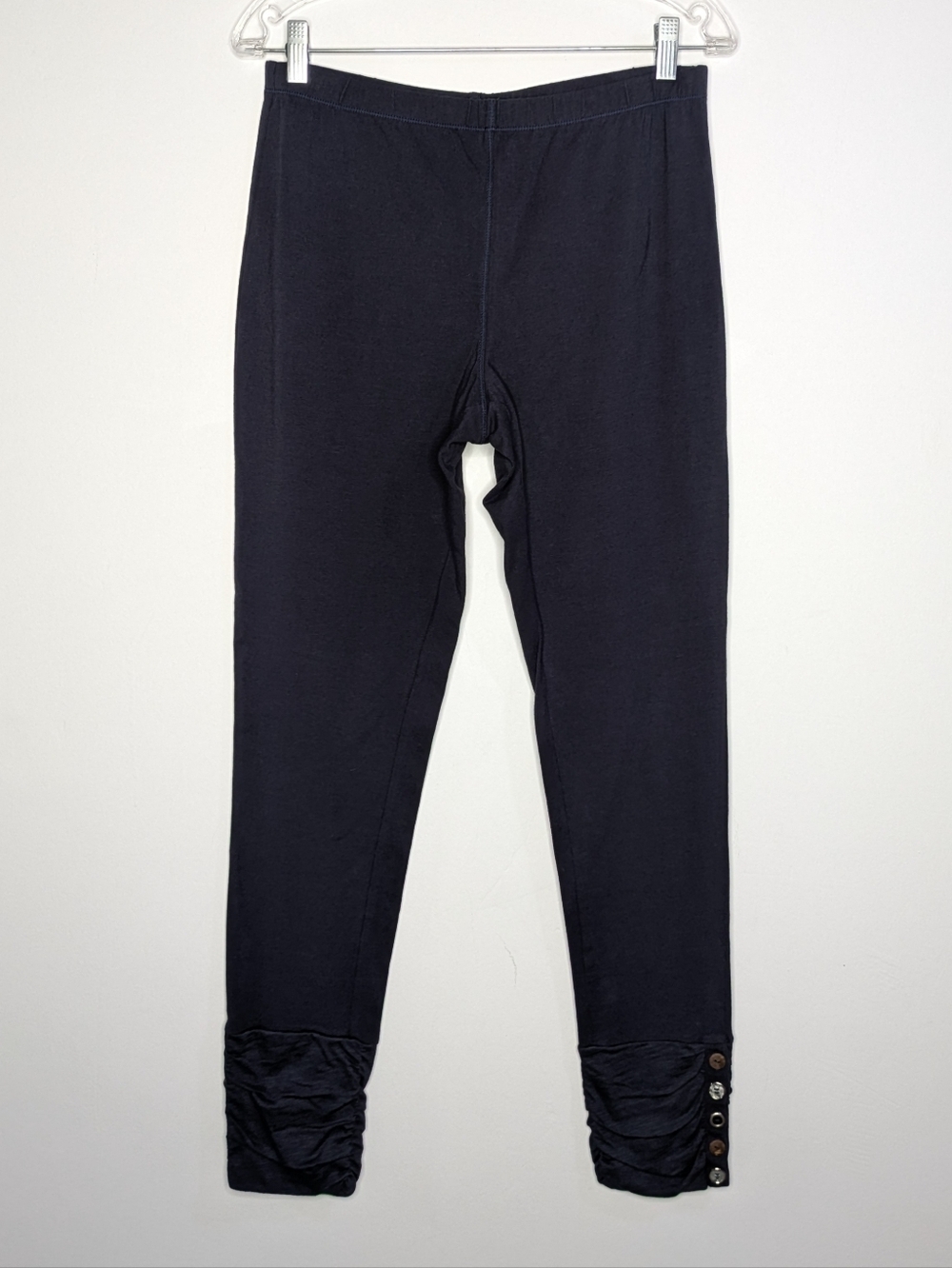 NWOT Soft Surroundings Blue Button Accent Lightweight Pull On Pant M